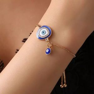 Gold Turkish Evil Eye Adjustable Bracelet